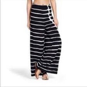 Marimekko for Target flowy black and white rayon pants MED EUC